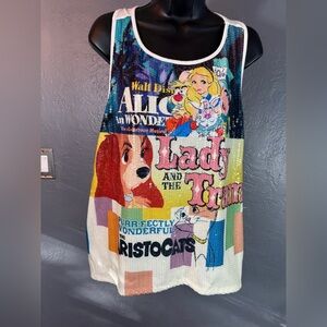 Limited Edition Disney Parks Sequin Tank “Lady and the Tramp”